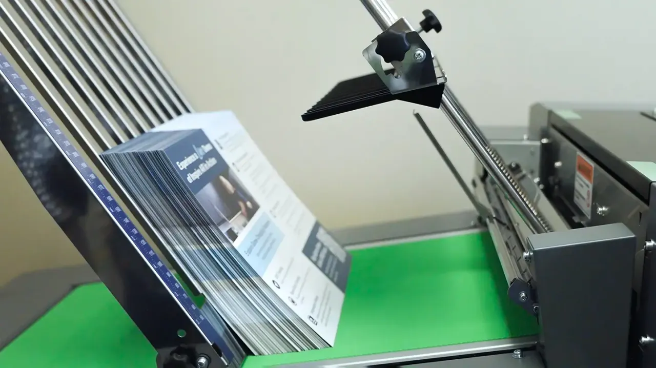 Production press running a job in Keller Creative's in-house Knoxville print shop