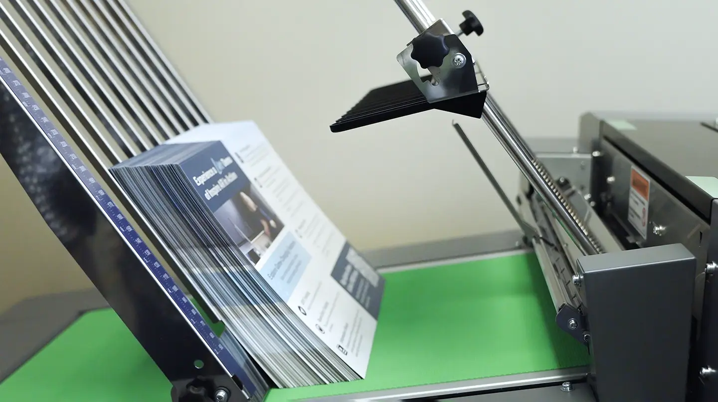 Keller Creative running a job on the press