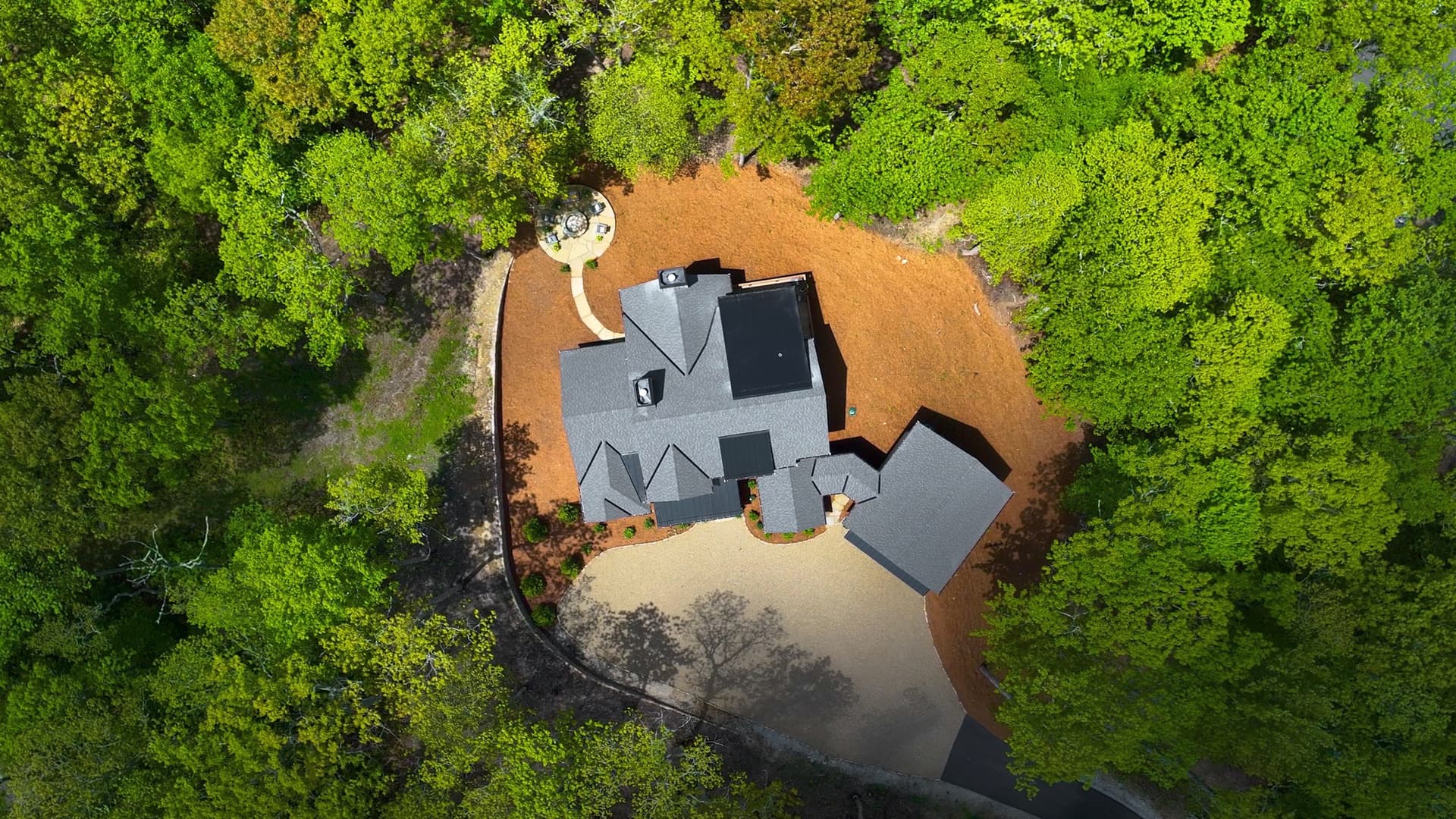 Aerial drone footage frame captured by the KCA production team