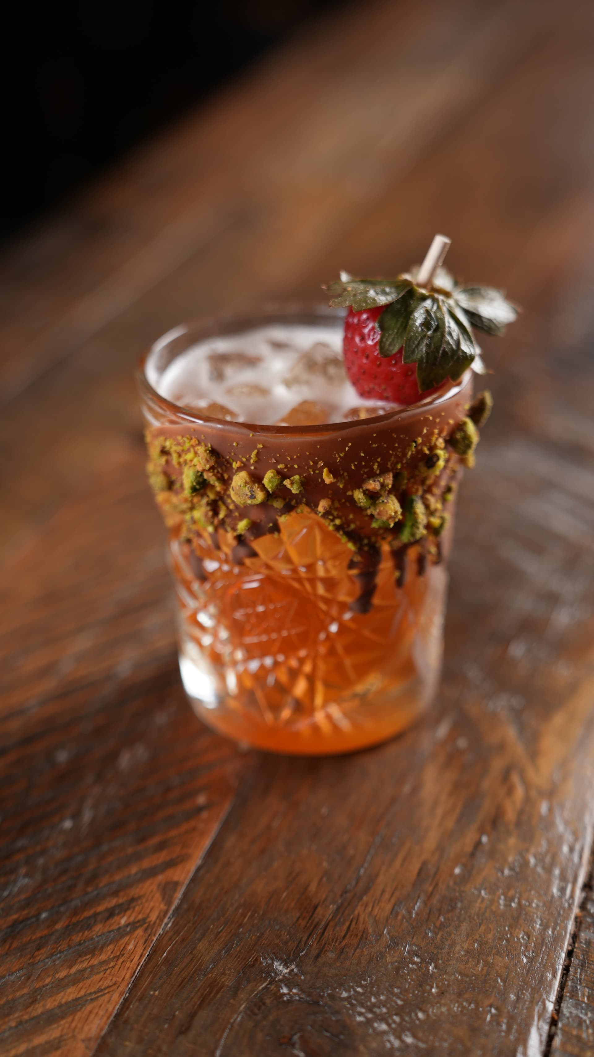 Styled product photography of a garnished cocktail shot in the KCA studio