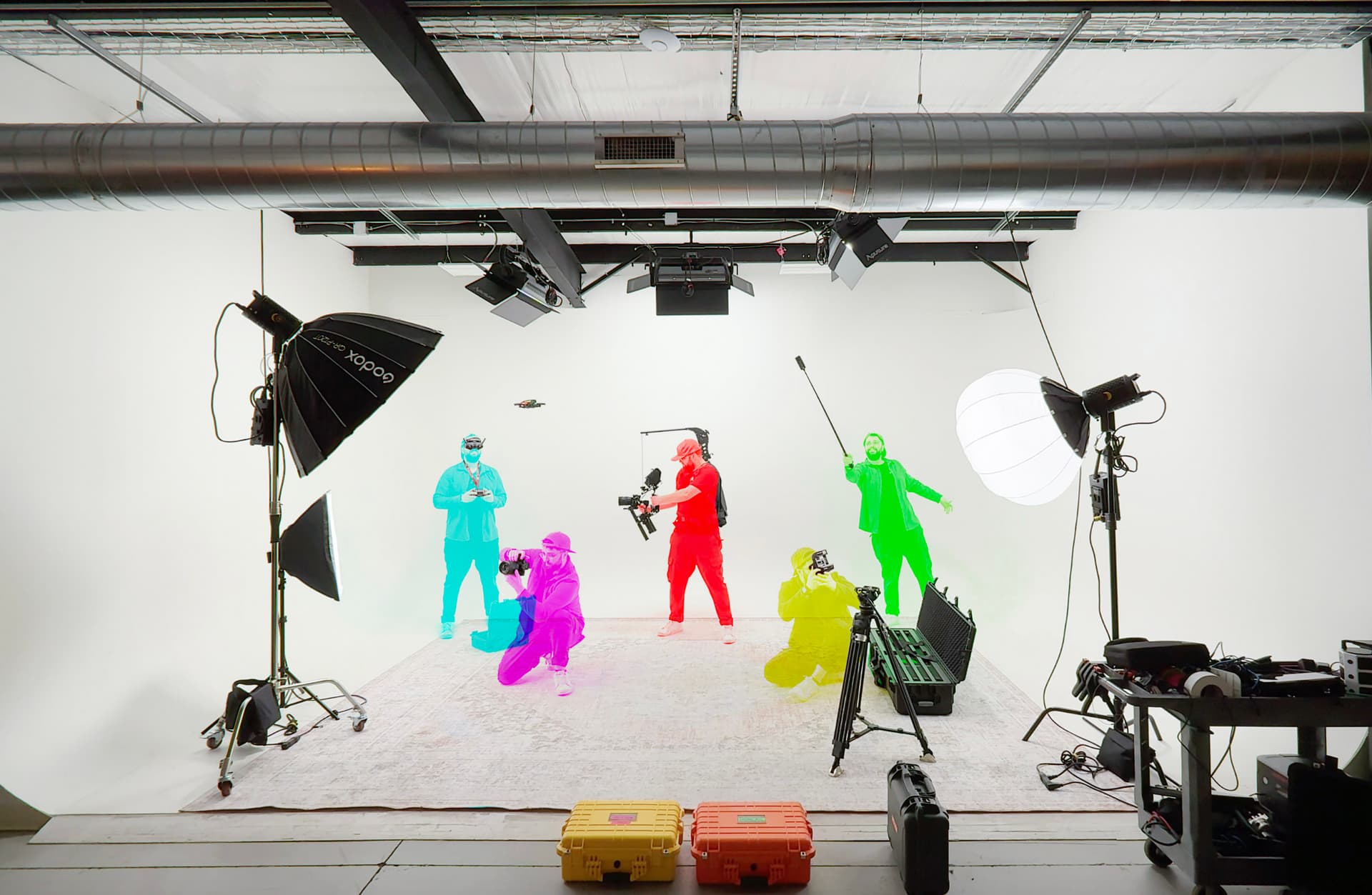 A KCA studio video shoot producing short-form social content in Knoxville